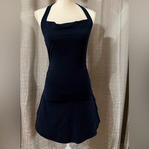 Chic Blue Halter Mini Dress